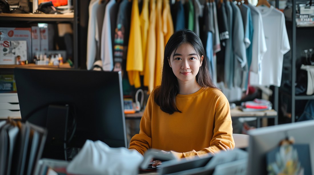 OHO Apparel designer at work
